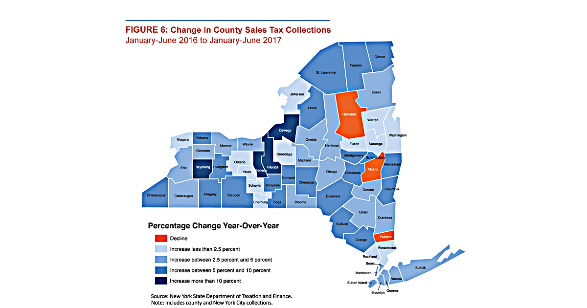 Cayuga County s sales tax revenue points to growth Cayuga